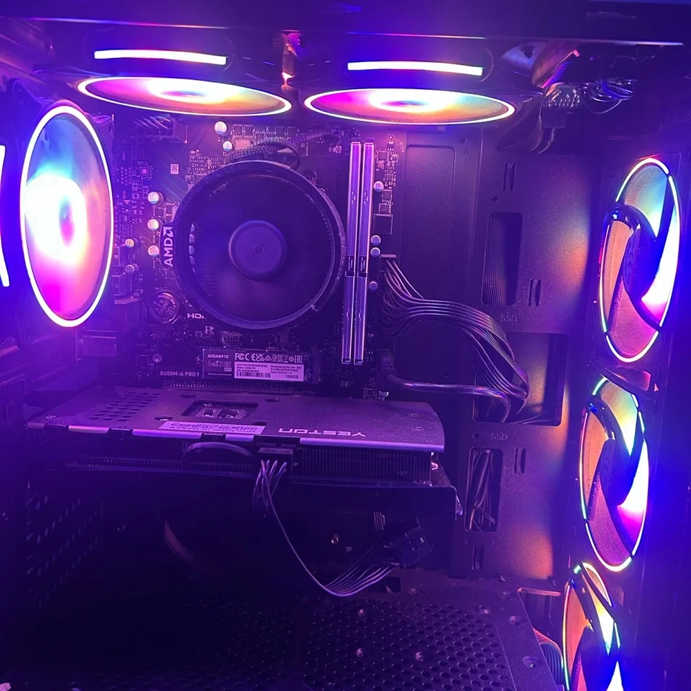 RGB Gaming PC Case with LED Fans